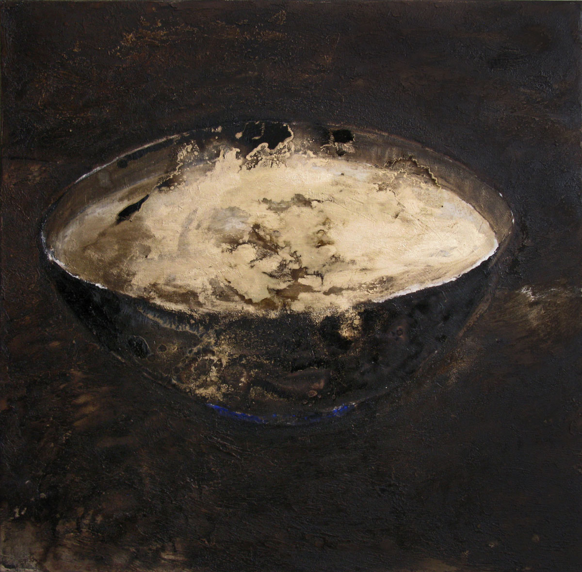 Alchemy | 95x95cm | tar, pigments on canvas| 2012