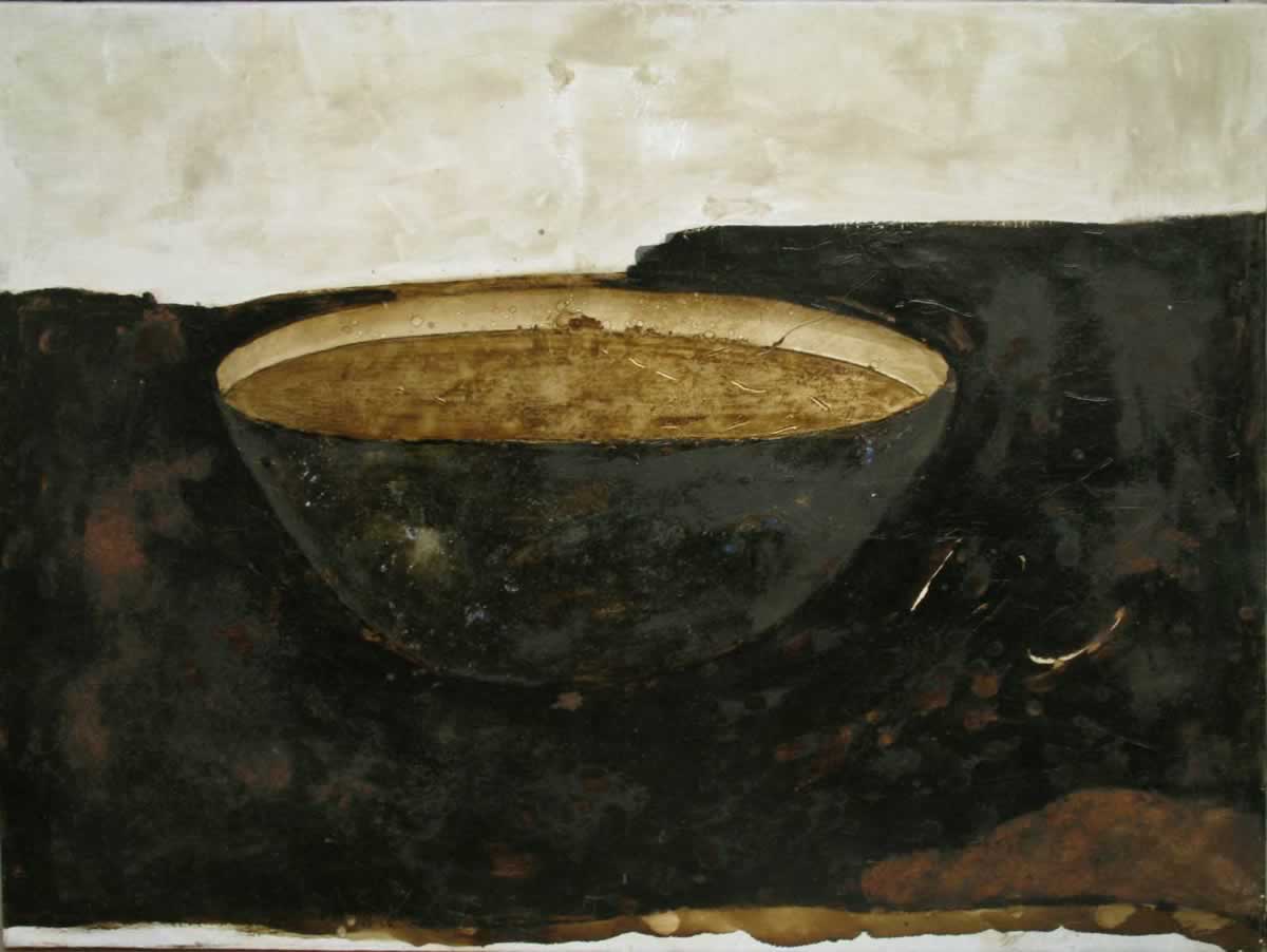 Crock of gold | 140x100cm | tar, beauxite on canvas | 1992